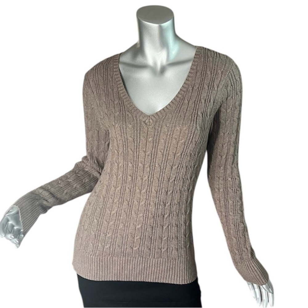Women's Cable Knit Sweater - Taupe